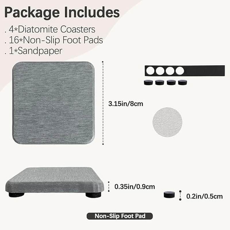 Diatomite Absorbent Coaster 04