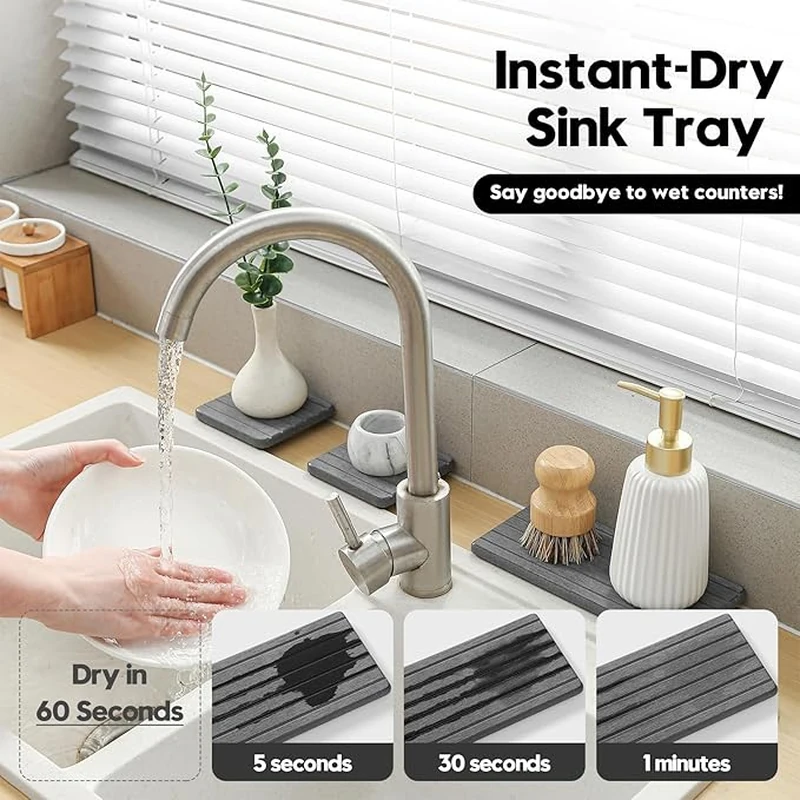 Diatomite Absorbent Faucet Mat 03