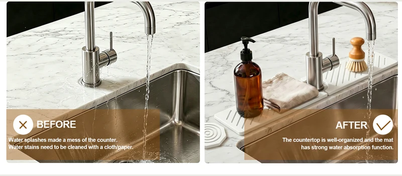 Diatomite Absorbent Faucet Mat Detail Image 03