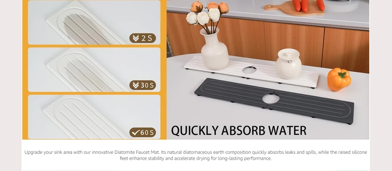 Diatomite Absorbent Faucet Mat Detail Image 04