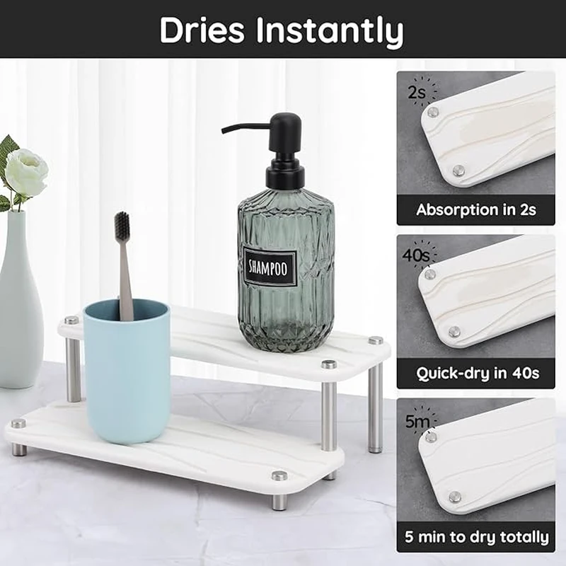 Diatomite Absorbent Multi tier Shelf 03