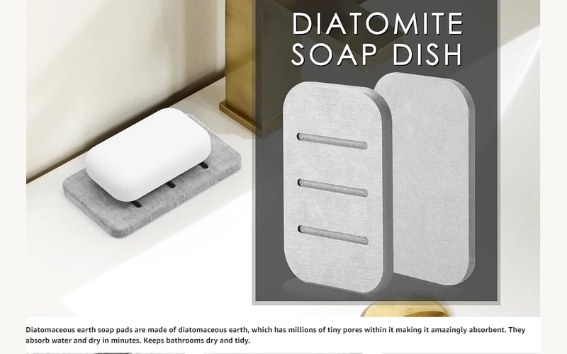 Diatomite Absorbent Soap Mat Detail Image 01
