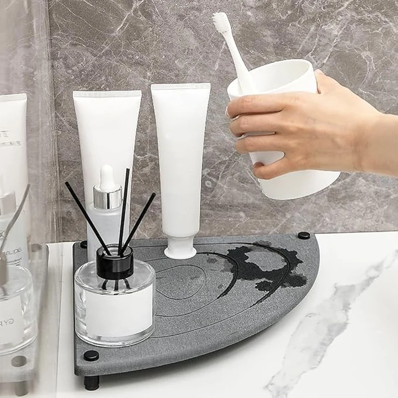 Diatomite Corner Counter Stone Tray