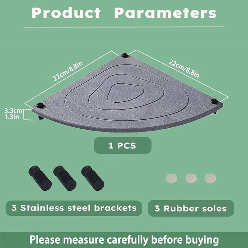Diatomite Corner Counter Stone Tray