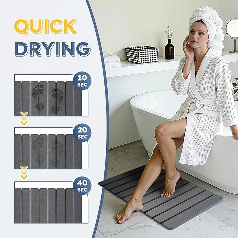 Foldable Diatomite Stone Bath Ma